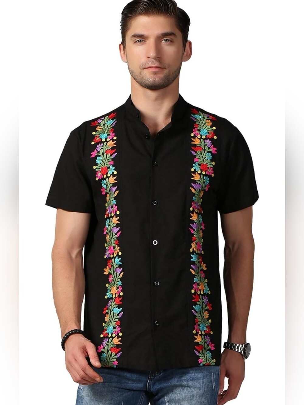 Mexican Shirt  Traditional Men's Guayabera  Button UP Shirts XXl